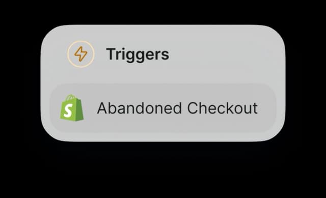 Triggers: abandoned checkout