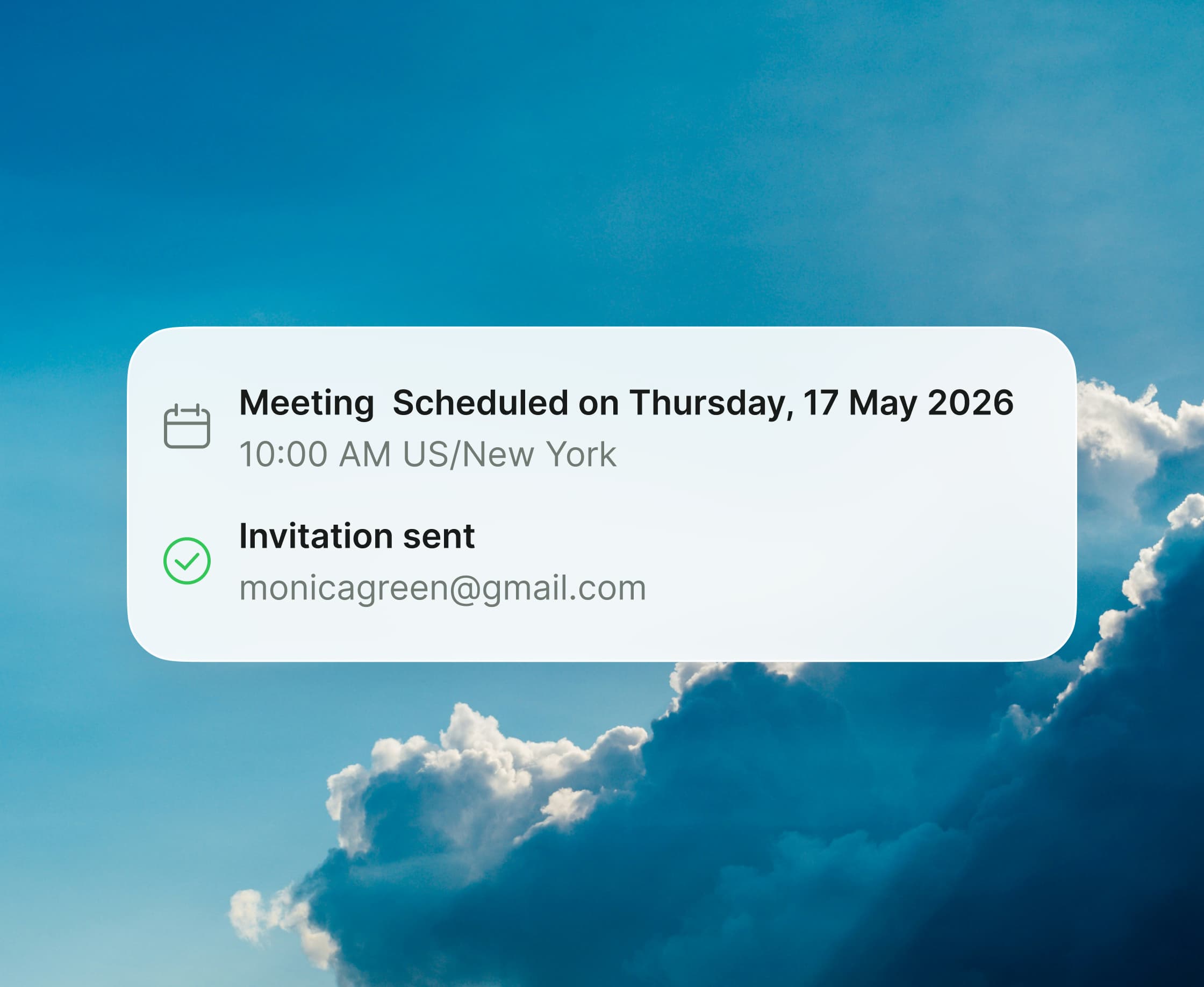 Live calendar booking